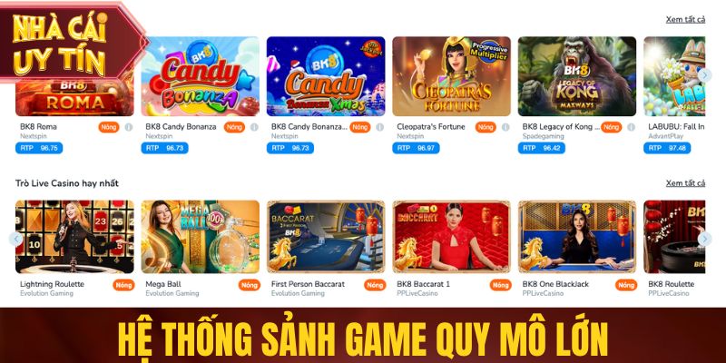 Đánh Giá Bk8 - Tốc Độ Giao Dịch, Bảo Mật, Dịch Vụ Hỗ Trợ Hệ thống sảnh game quy mô lớn